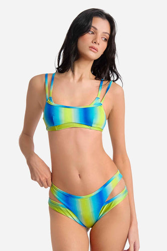 Mireya Double-Layer Bralette Top / Wavelength