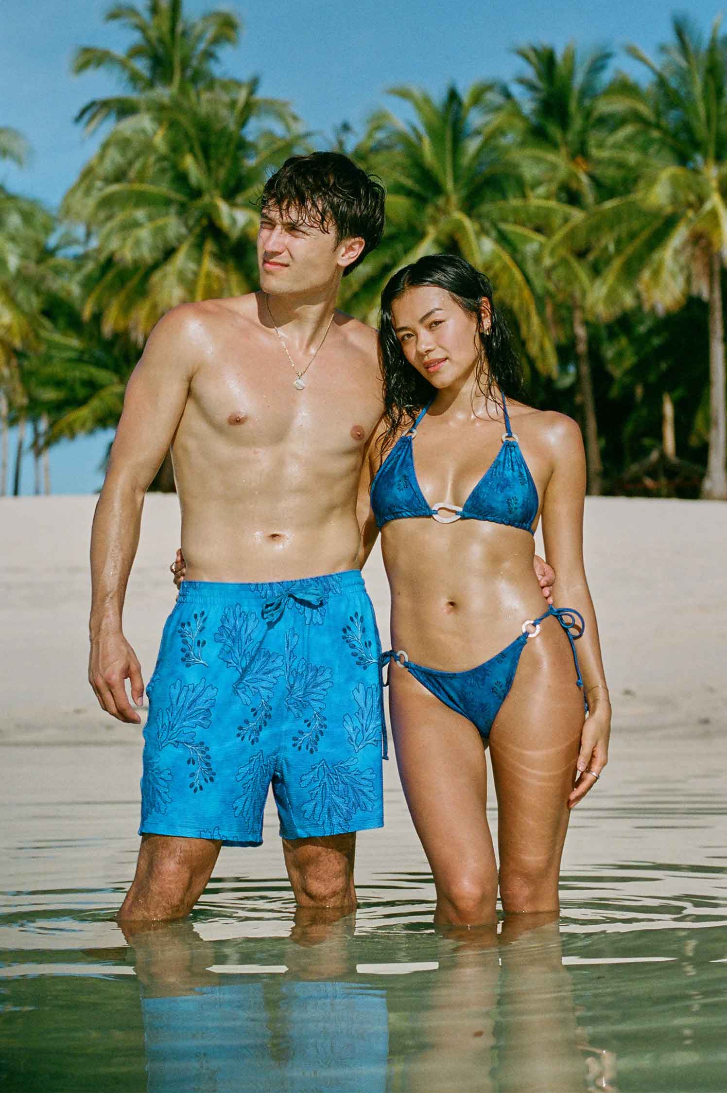 Pia Side-Ties Medium Bottoms / Reef Blue