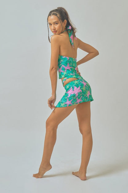 Barbara Mini Skirt / Caribbean FINAL SALE