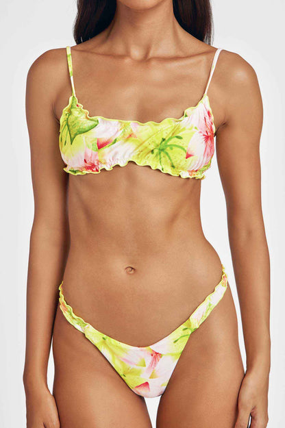 Darby Frilled Bralette Top / Aruba