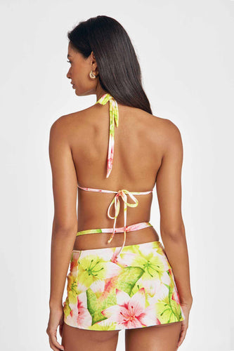 Noelani Split-Waist Mini Skirt / Aruba