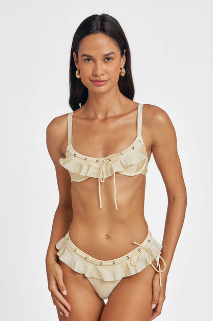 Debi Ruffled Cheeky Bottoms / Butter Yellow