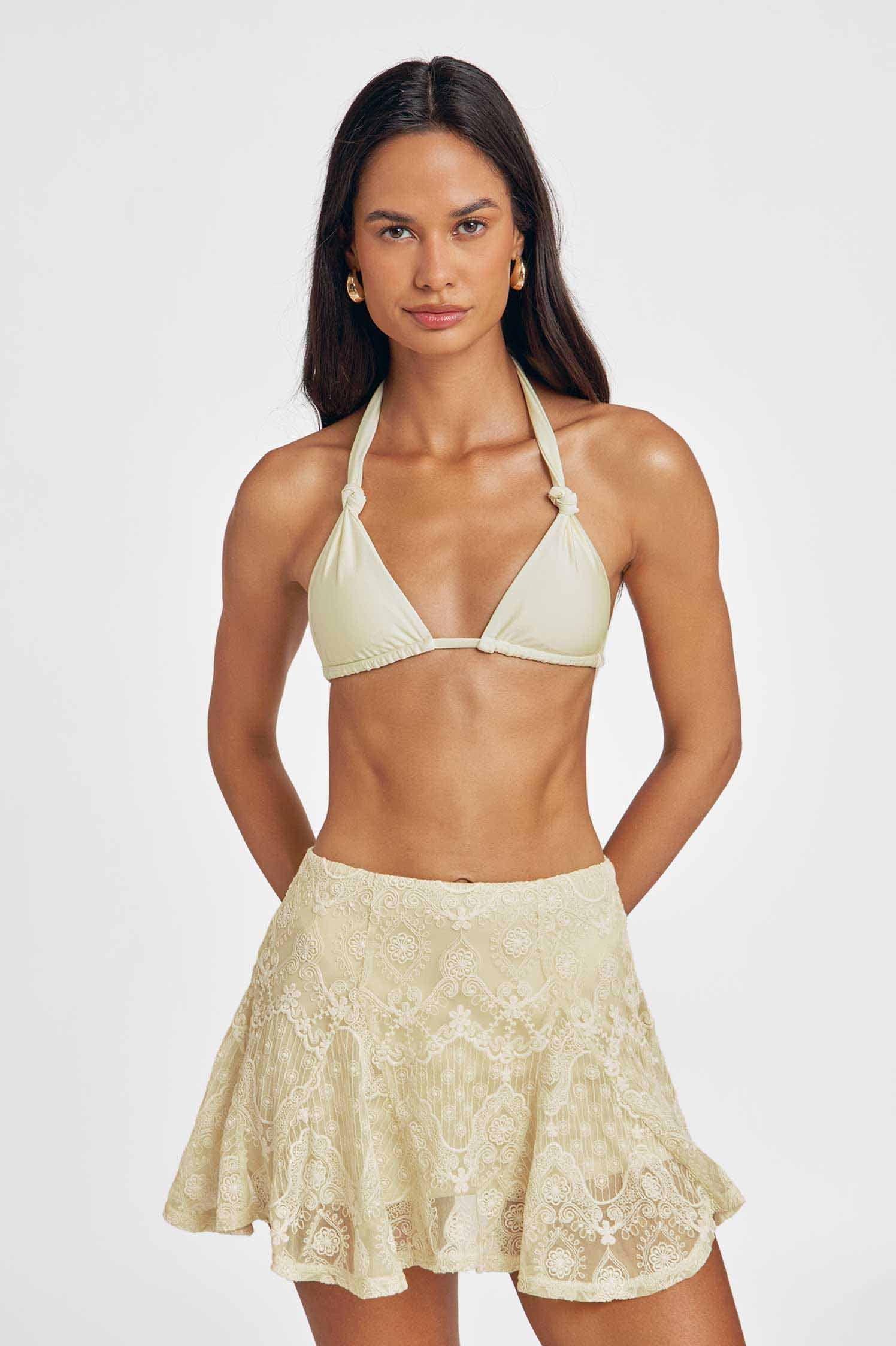 Suki Ruffled Skirt / Butter Yellow