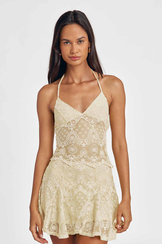Lorelai Halter Top / Butter Yellow