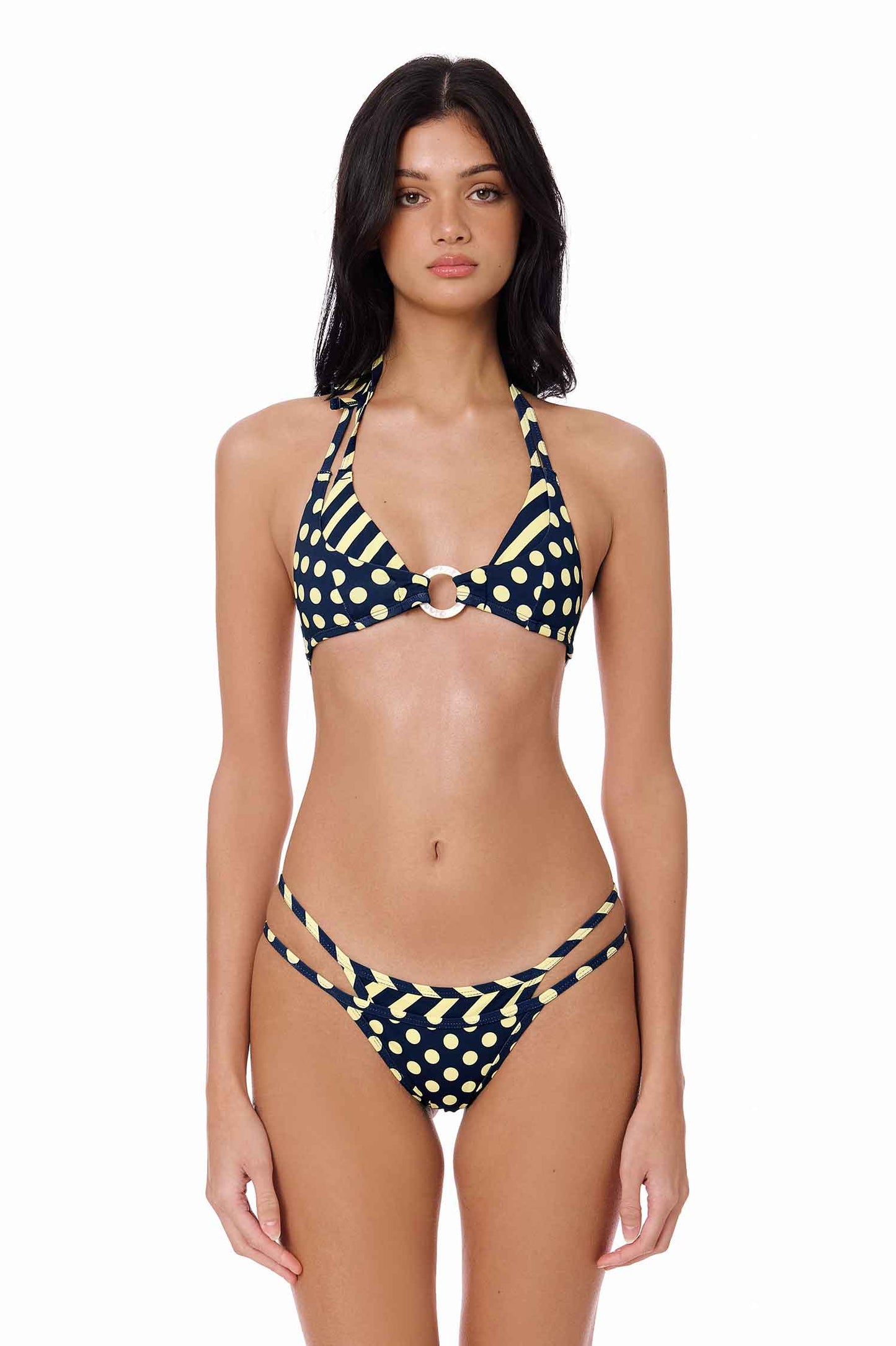 Felicia Double-Layer Halter Top / Costa Limone