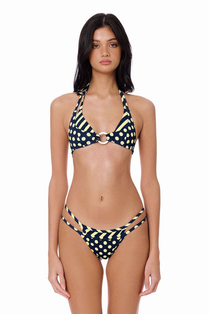 Felicia Double-Layer Halter Top / Costa Limone