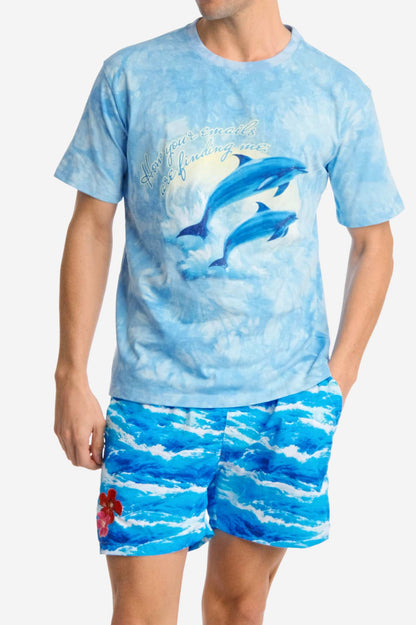 Oversized Graphic Tee / Dolphin Coast