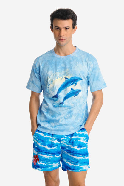 Oversized Graphic Tee / Dolphin Coast