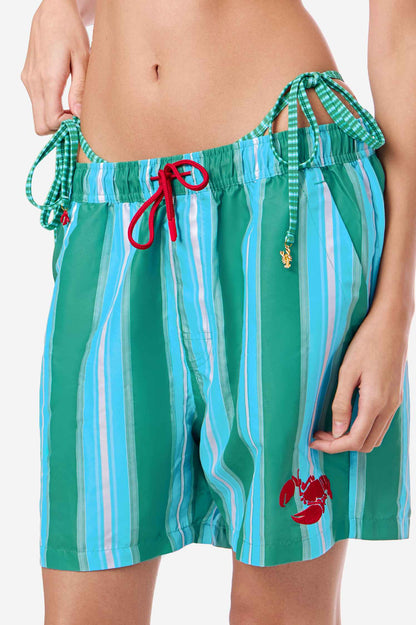 Men's Board Shorts / Good Catch Stripe