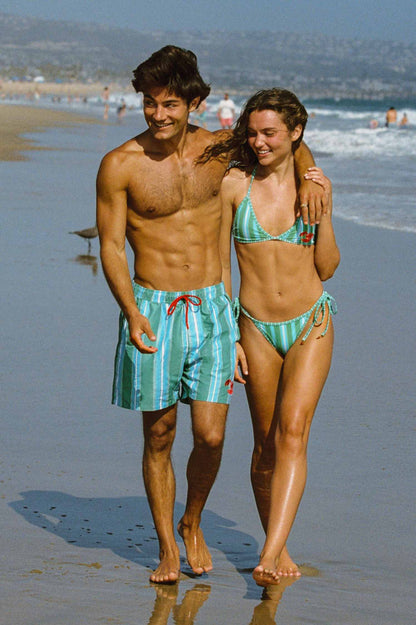 Quinn String Medium Bottoms / Good Catch Stripe