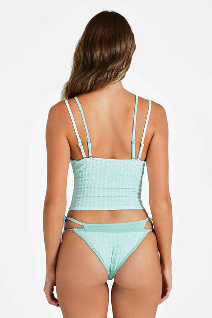 Gemini Double-Layer Tankini Top / Peppermint Jacquard FINAL SALE