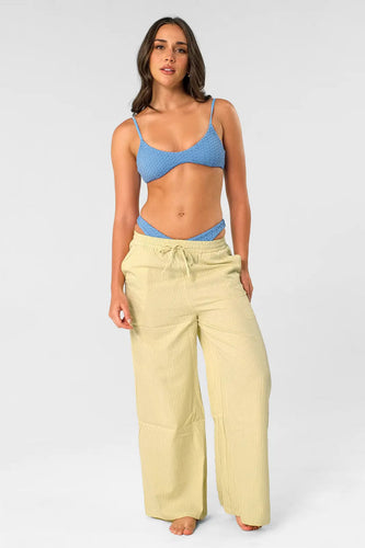 Andie Wide Leg Pants / Butter Stripe