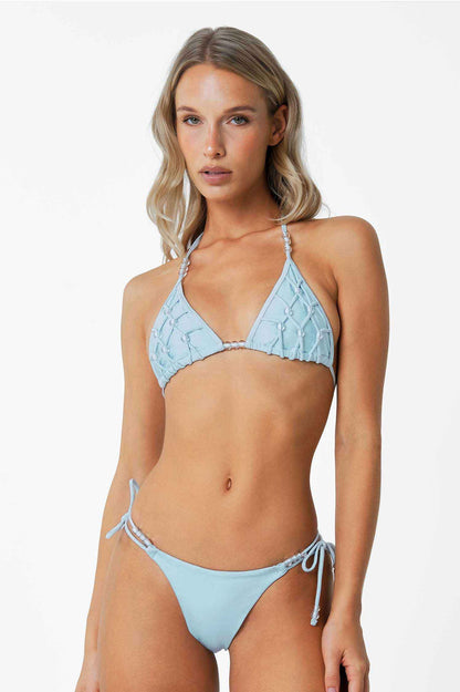 Vera Double Strap Cheeky Bottoms / Sky Glow