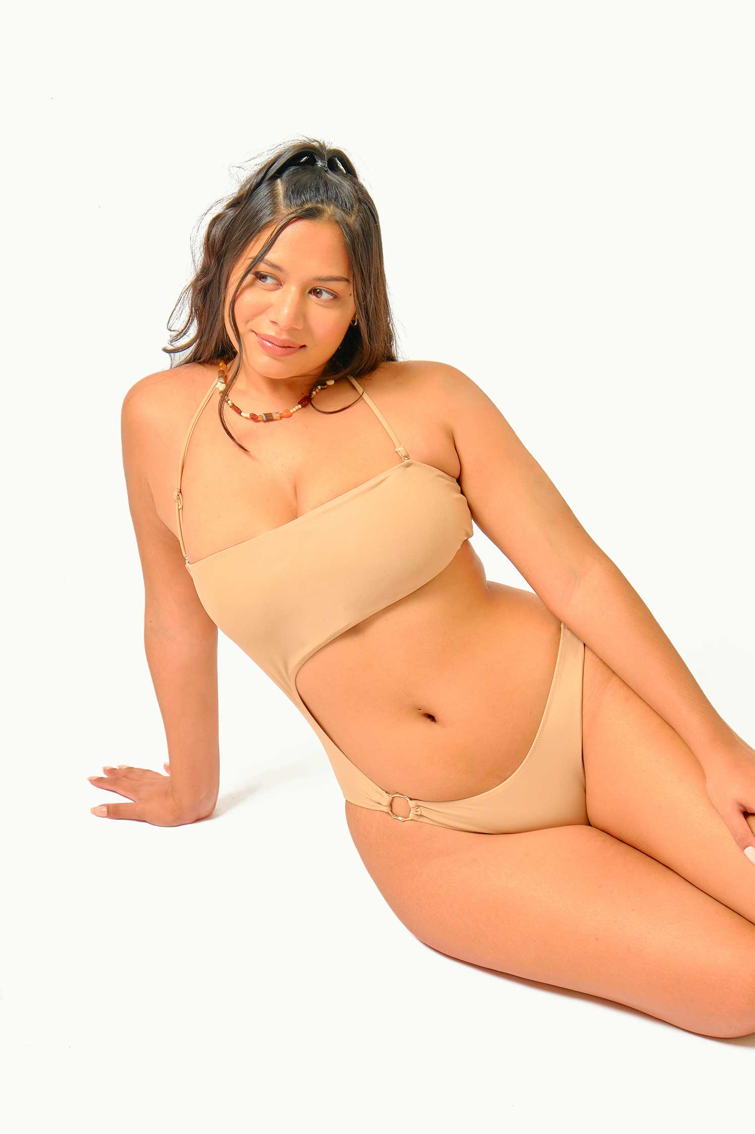 Poppy Cut Out One Piece / Latte FINAL SALE