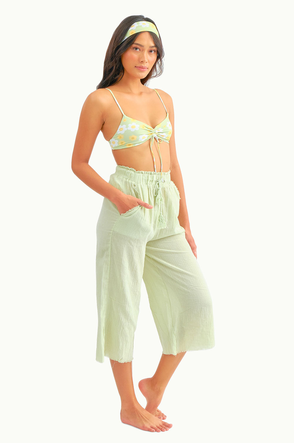 Aya Linen Pants / Matcha FINAL SALE