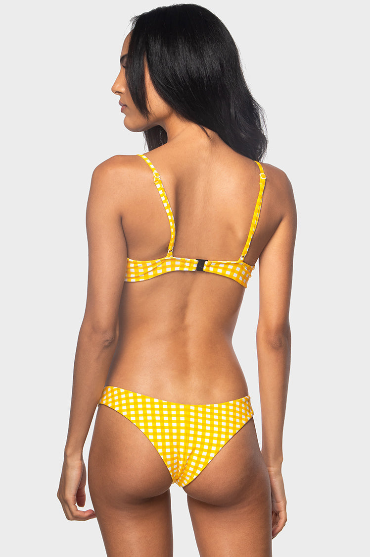 Willow Top / Marigold Gingham - Bikinis & Beachwear | Blackbough Swim