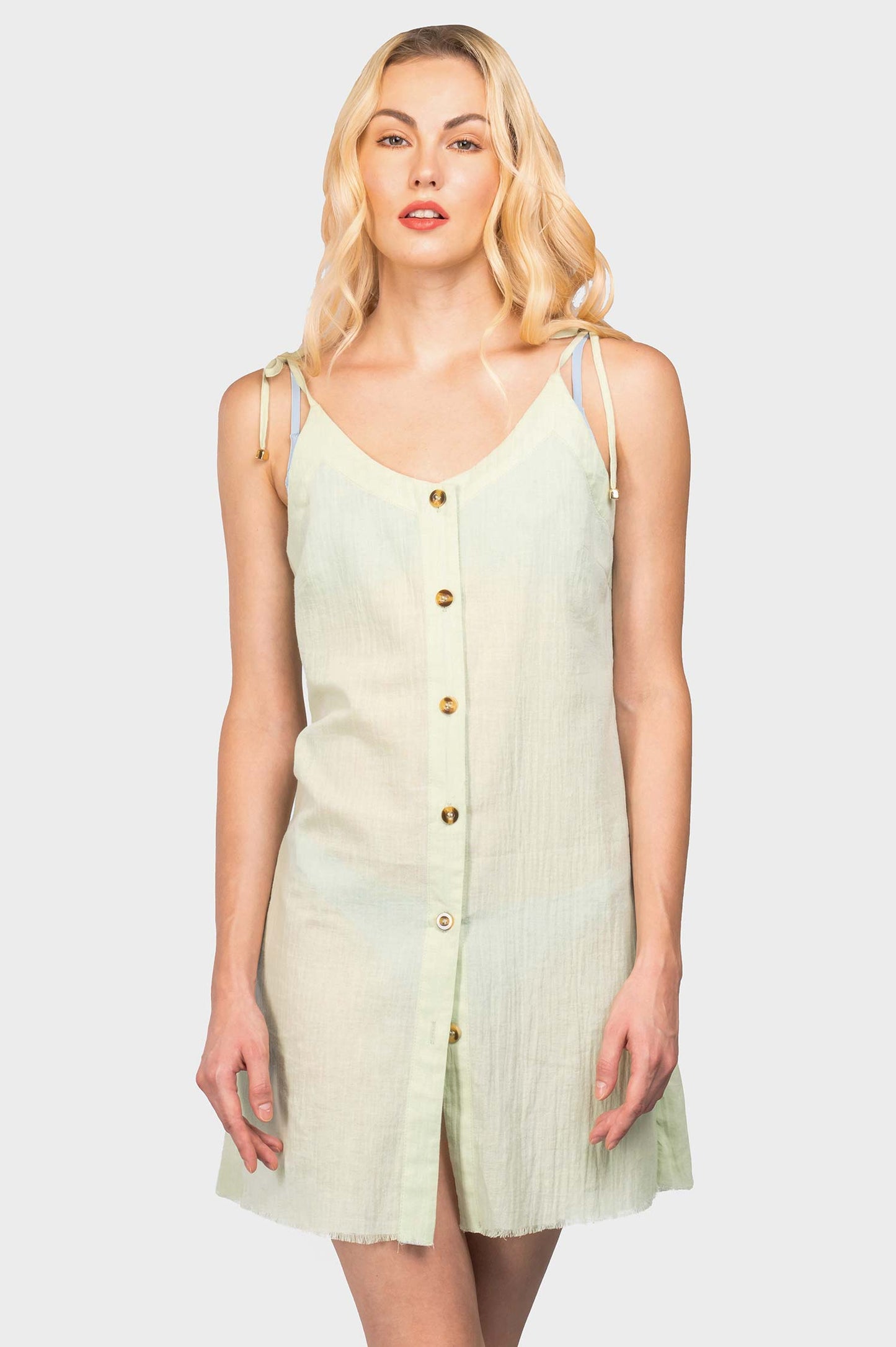 Ellie Linen Dress / Matcha FINAL SALE