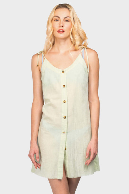 Ellie Linen Dress / Matcha FINAL SALE