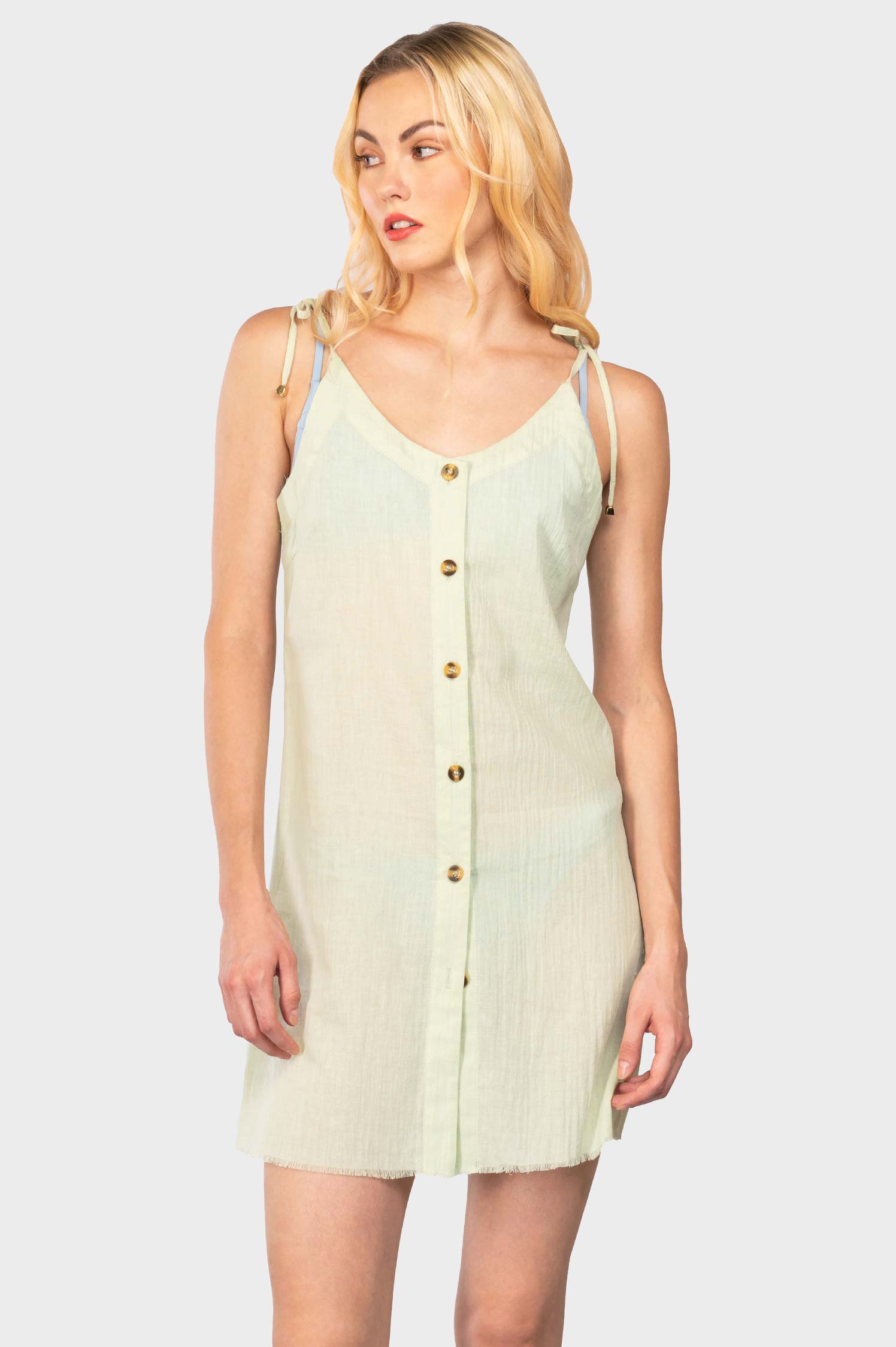 Ellie Linen Dress / Matcha FINAL SALE