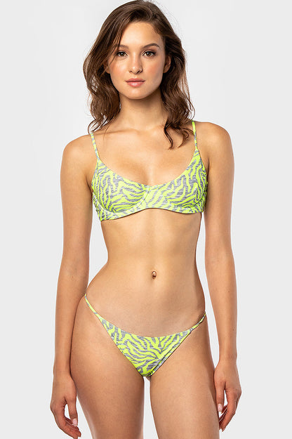 Willow Top / Neon Zebra - Bikinis & Beachwear | Blackbough Swim