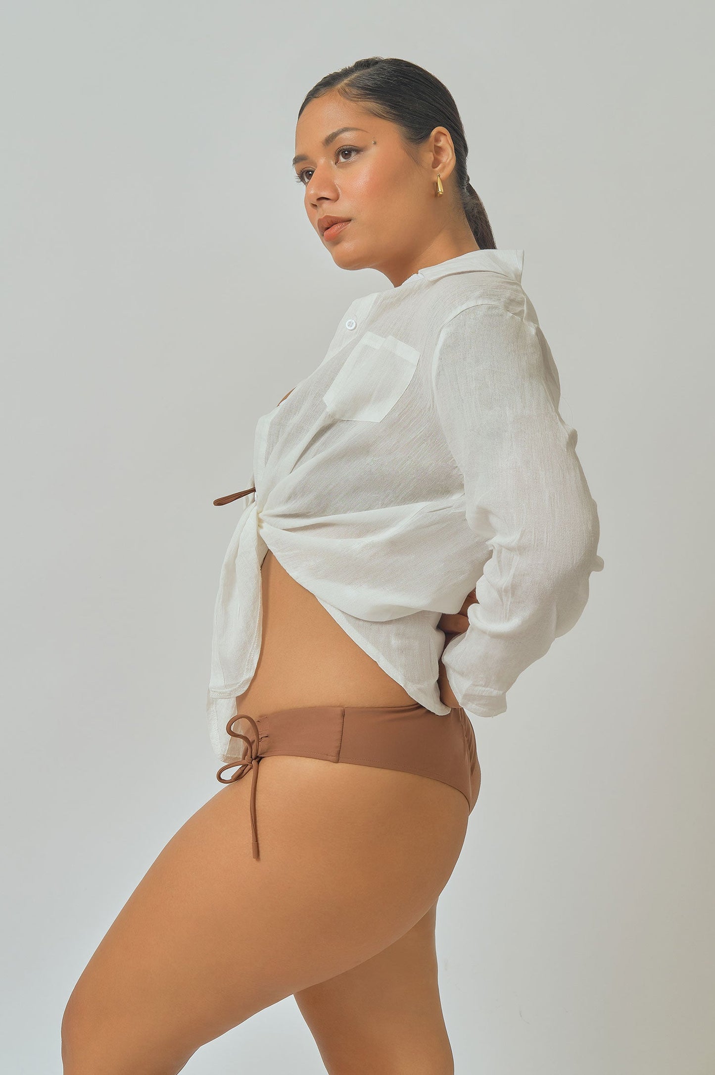 Aya Linen Tee / White - Bikinis & Beachwear | Blackbough Swim