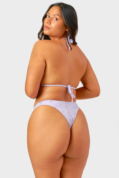 Billie Halterneck Top / Lavender Eyelet FINAL SALE